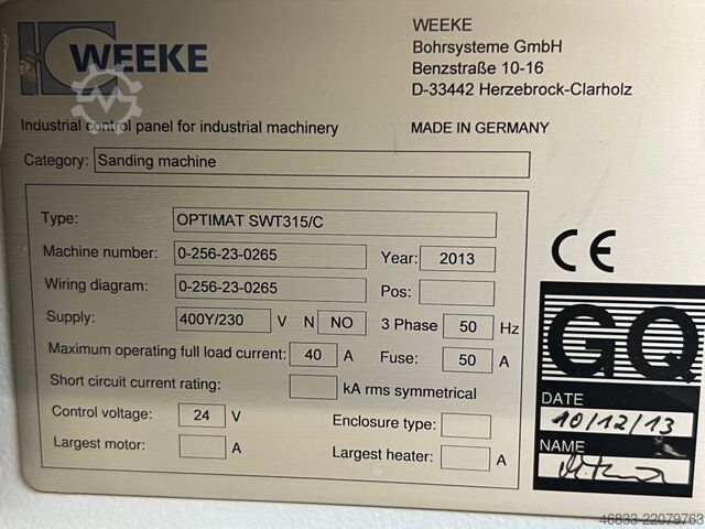Wide belt sander Bütfering SWT 315 Optimat