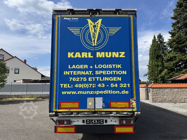 Mega Auflieger mit Pritsche & Plane Krone SD MegaLiner, 3m, Liftachse, BPW Achsen