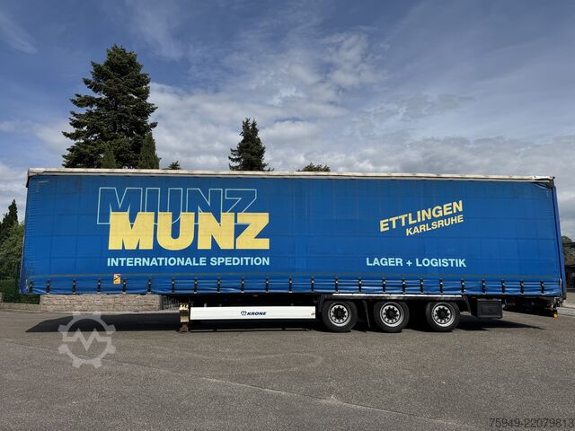 Mega Auflieger mit Pritsche & Plane Krone SD MegaLiner, 3m, Liftachse, BPW Achsen