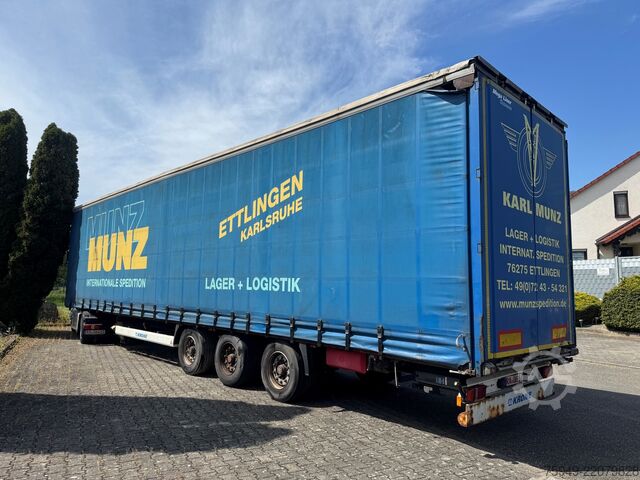 Mega Auflieger mit Pritsche & Plane Krone SD MegaLiner, 3m, Liftachse, BPW Achsen