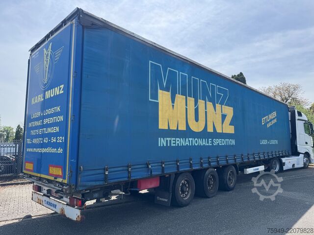 Mega Auflieger mit Pritsche & Plane Krone SD MegaLiner, 3m, Liftachse, BPW Achsen