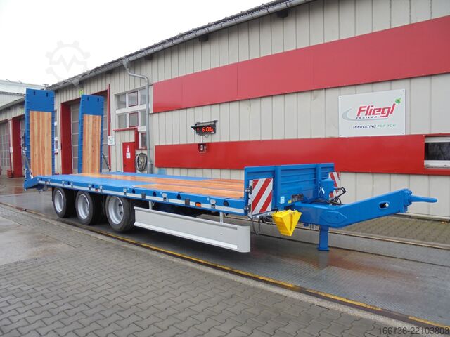 Platform trailer FLIEGL Tridem-Plattform Anhänger TPS 300 Bau
