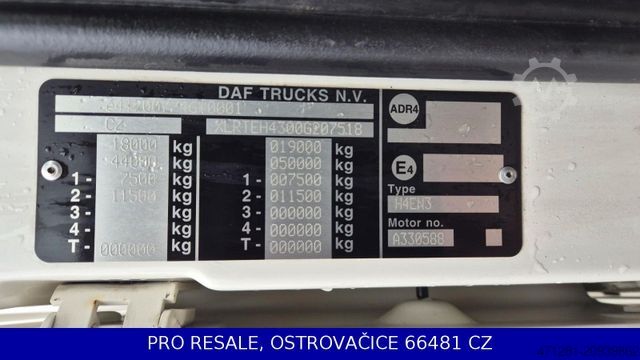 Volume tractor unit DAF XF 480 FT MEGA LD SSC EURO 6 + PARKCLIMA