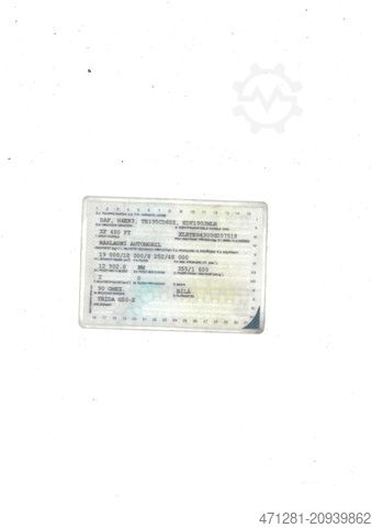 Volume tractor unit DAF XF 480 FT MEGA LD SSC EURO 6 + PARKCLIMA