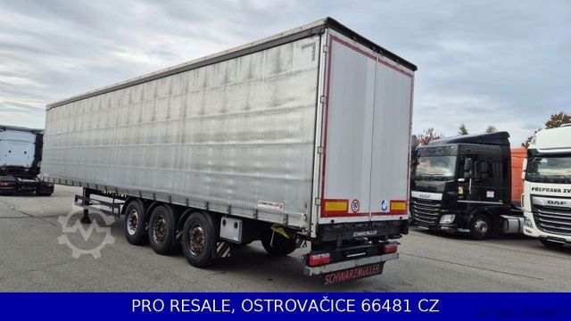 Open semitrailer with tarp SCHWARZMÜLLER SPA 3/E STD + LIFTACHSE