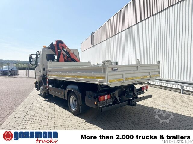Kipper LKW Mercedes-Benz Atego, 823 K 4x2, Palfinger Kran PK 7001 K,