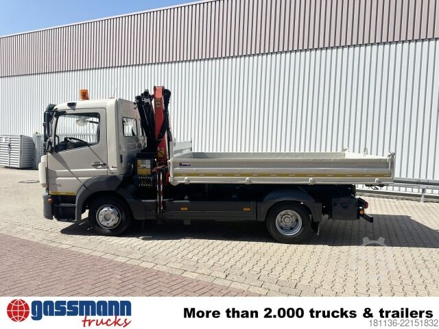 Tipper truck Mercedes-Benz Atego 823 K 4x2, Palfinger Kran PK 7001 K,