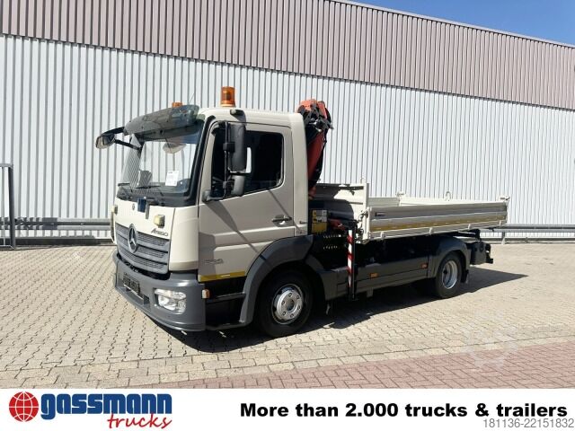 Tipper truck Mercedes-Benz Atego 823 K 4x2, Palfinger Kran PK 7001 K,