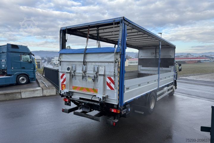 Flatbed truck with tarp Renault D Wide 18.320 4x2 Plane/HB  / Swiss-Vehicle
