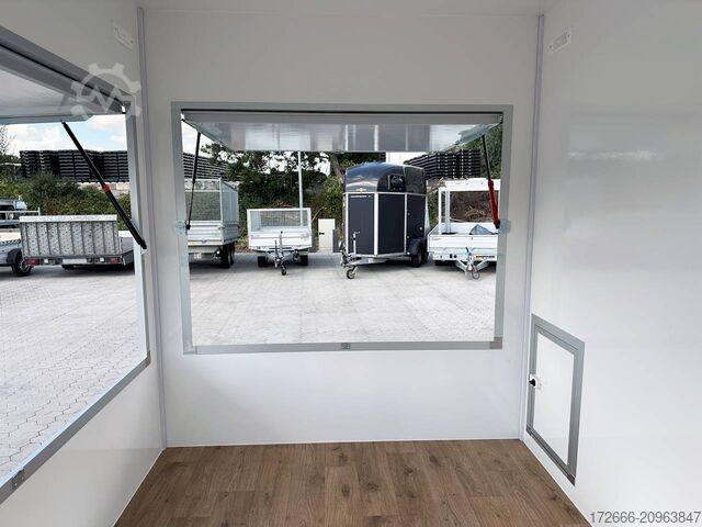 Verkaufsanhänger Blyss H15252HN | WEISS 250X203X230CM 1500KG VERKAUFSANHÄNGER | 2X VERKAUFSKLAPPE