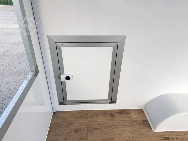 Verkaufsanhänger Blyss H15252HN | WEISS 250X203X230CM 1500KG VERKAUFSANHÄNGER | 2X VERKAUFSKLAPPE