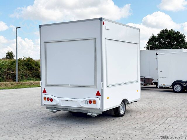 Verkaufsanhänger Blyss H15252HN | WEISS 250X203X230CM 1500KG VERKAUFSANHÄNGER | 2X VERKAUFSKLAPPE