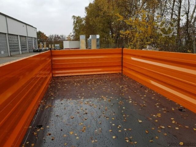 Tipper trailer Möslein TTD13- BA Orange  13 t Tandem Kipper Tiefladermit Bordwand- Aufsatz-- Neufahrzeug --