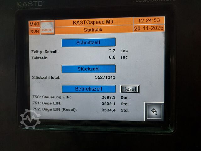 Aluminium Kreissägeautomat KASTO KASTOspeed M9