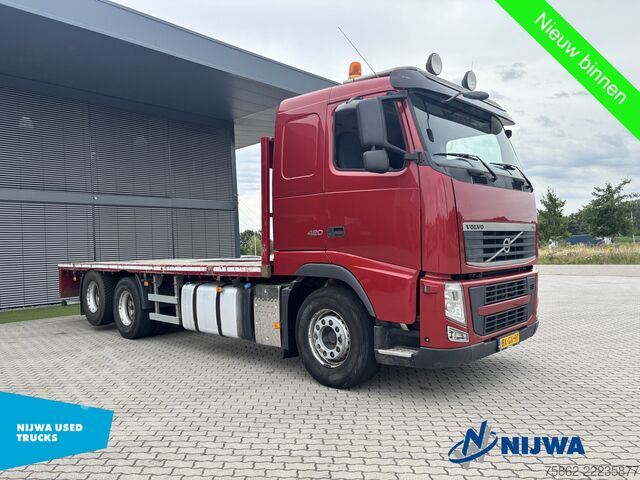 Platform trailer Volvo FH 420 6x2 Vangmuil + Standkachel