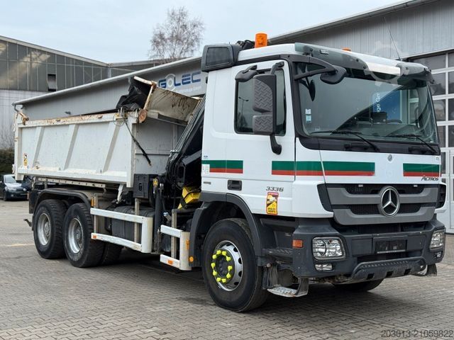 Truck mounted crane MERCEDES-BENZ ACTROS 3336 6x4 Kipper Kran HIAB 144 B-3