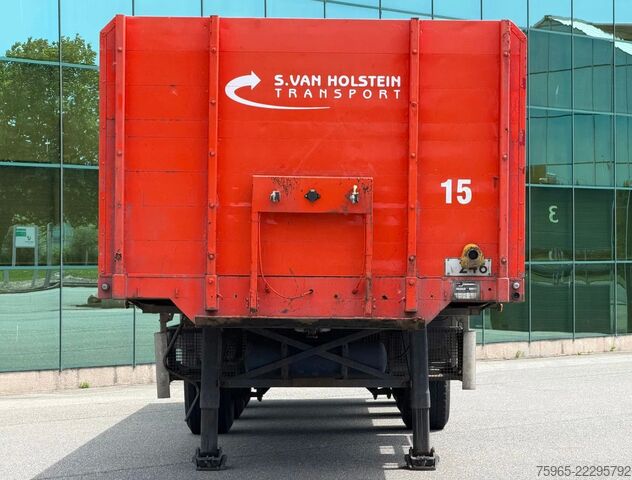 Auflieger mit Arbeitsbühne FLOOR FLO-14-30-H DRUM BRAKES STEERING AXLE FLATBED HO
