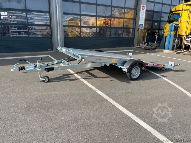 Car carrier trailer TEMARED Car Flat 3518 für PKW bis 1.438  kg - Kippbar