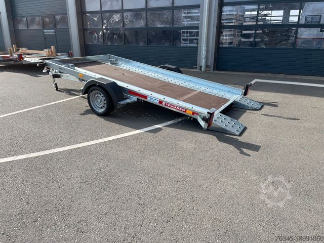 Car carrier trailer TEMARED Car Flat 3518 für PKW bis 1.438  kg - Kippbar