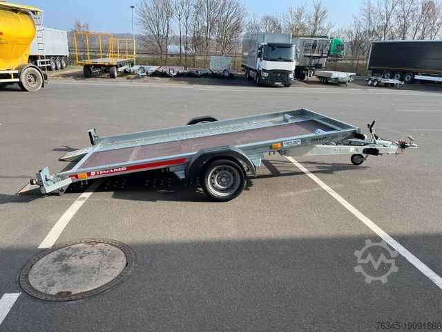 Car carrier trailer TEMARED Car Flat 3518 für PKW bis 1.438  kg - Kippbar