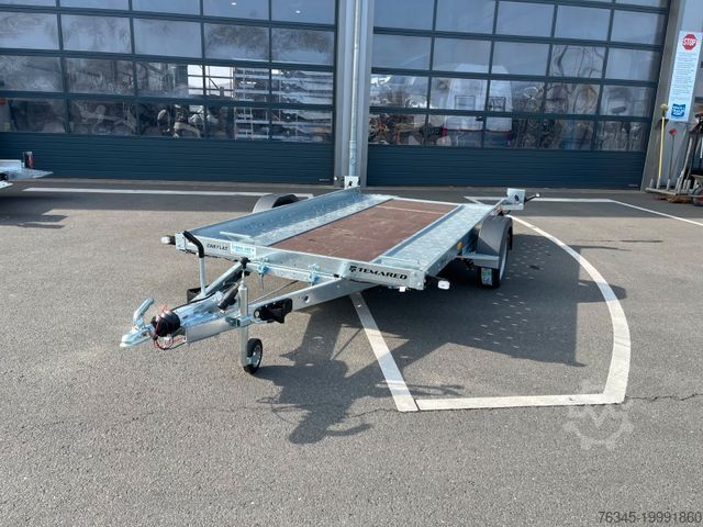 Car carrier trailer TEMARED Car Flat 3518 für PKW bis 1.438  kg - Kippbar