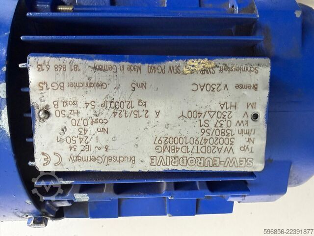 Electric motor SEW-EURODRIVE WA20DT71D4BMG 0,37 kW SEW-EURODRIVE WA20DT71D4BMG 0,37 kW
