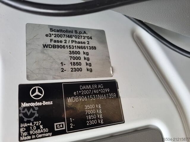 Kipper Mercedes-Benz Sprinter 513 CDI Kipper staal GVW 3500kg Trekg...