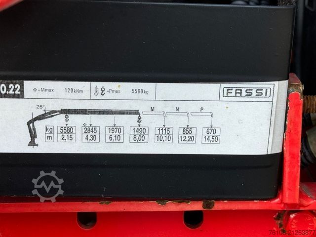 Kipper LKW MERCEDES-BENZ Axor 2633 Kipper mit Kran Fassi F135
