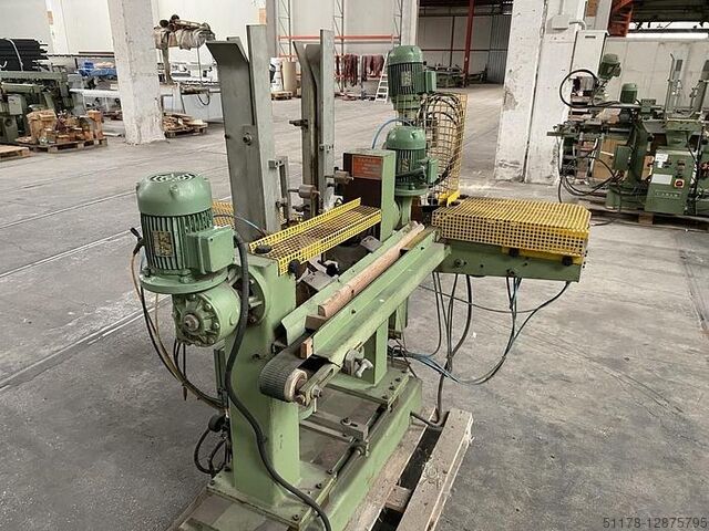 Camam Automatic double knurling machine, with loader and drilling unit for spindles with central ... Camam