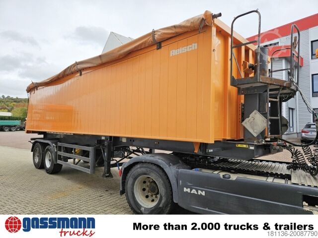 Tipper semitrailer Reisch RHKS-32/18 AL, 40 cbm Alu Kastenmulde