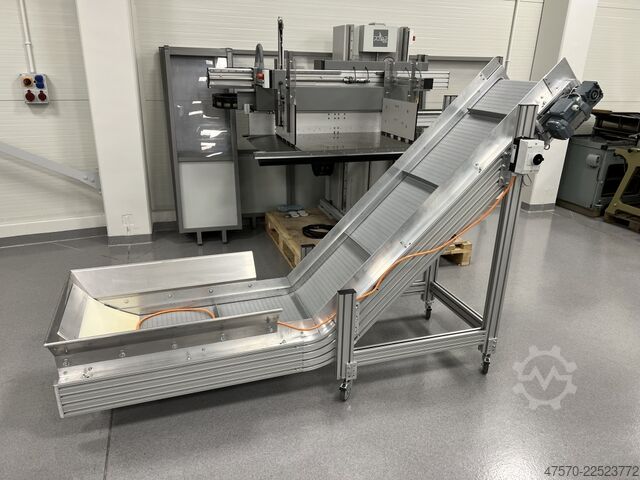 Die cutter Conveyor belt for waste removal from guillotine, three-knife trimmer