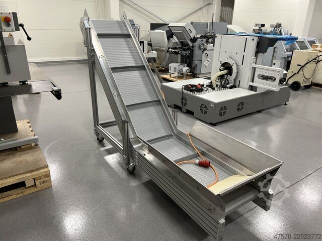 Die cutter Conveyor belt for waste removal from guillotine, three-knife trimmer