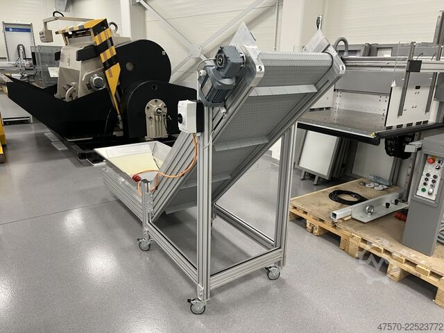 Die cutter Conveyor belt for waste removal from guillotine, three-knife trimmer
