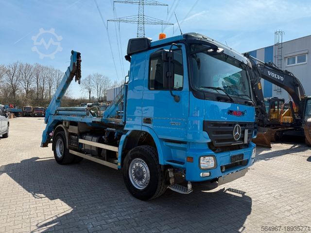 Skip truck MERCEDES-BENZ 1841 Actros 4x4 Abestzkipper Meiller Klima AHK