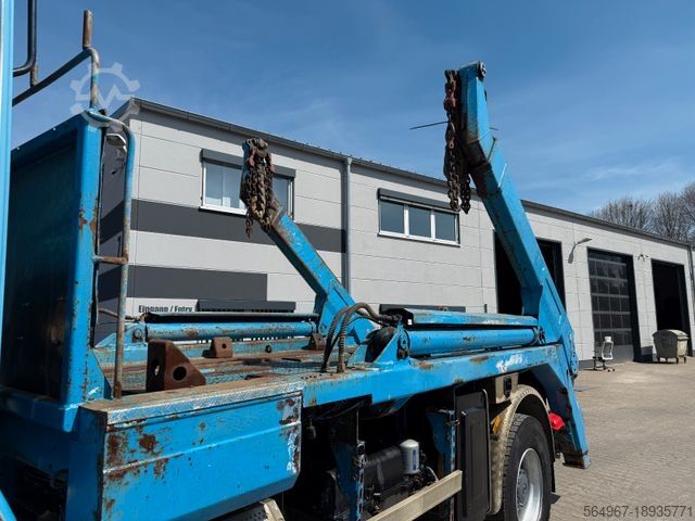 Skip truck MERCEDES-BENZ 1841 Actros 4x4 Abestzkipper Meiller Klima AHK