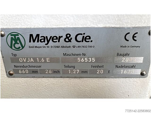 Double-sided circular jacquard 26" Mayer & Cie. OVJA 1.6 E