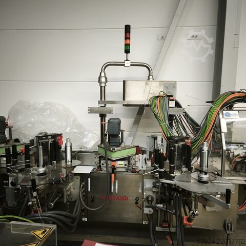 Edelstahl Etikettieranlage Lablemaschine Harland Machine systems Mercury