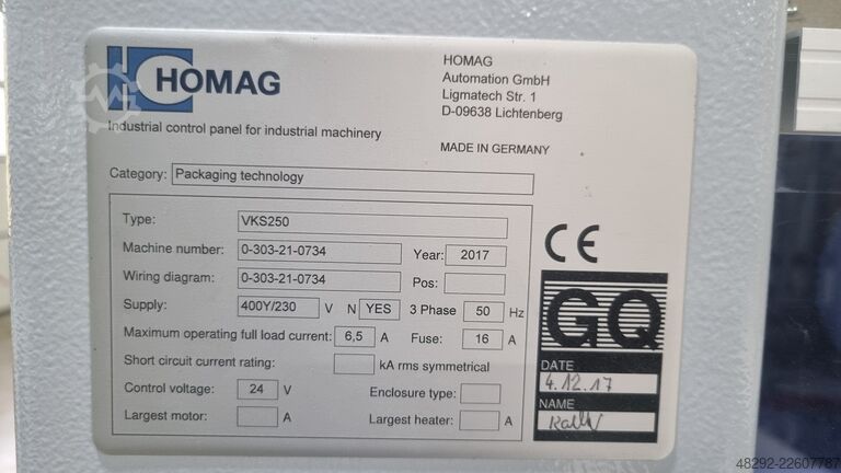 Kartonschneidemaschine HOMAG VKS250