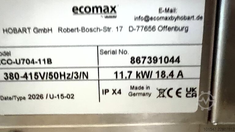 Dishwasher HOBART Ecomax
