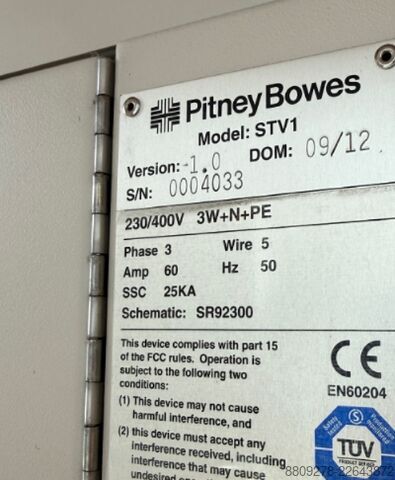 Pitney Bowes BlueCrest Envelope Sorting Pitney Bowes / BlueCrest Envelope Sortin Model: STV1