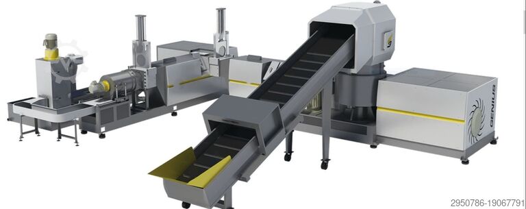 Plastic Film and Fibre Recycling Lines GENIUS  Machinery Co Krieger 85mm