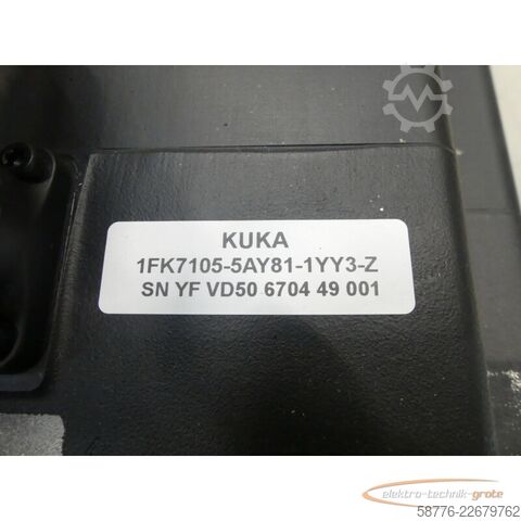 Control unit KUKA 1FK7105-5AY81-1YY3-Z Servomotor SN: YFVD50670449001
