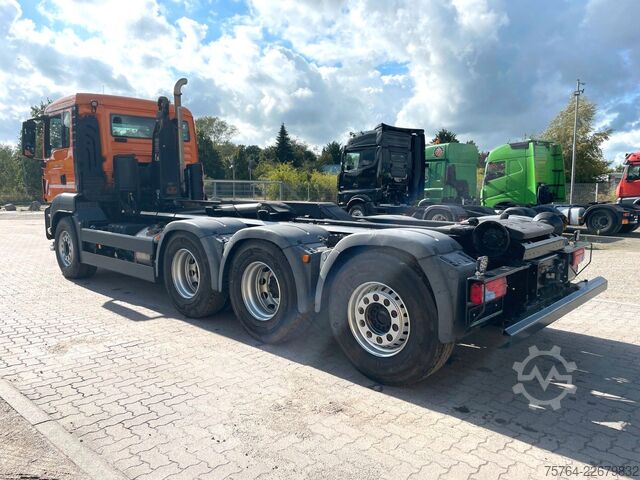 Abrollkipper MAN TGS 35.440 / HIAB XR26.59 / 8x4 /Gelenkt/ 67 tkm