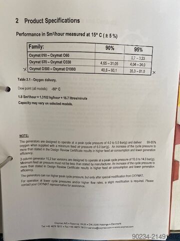 PSA-Sauerstoffgenerator, hergestellt von Oxymat im Jahr 2012 OXYMAT O500