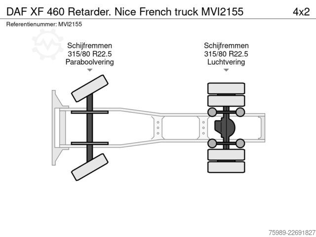 Standard tractor DAF XF 460 Retarder.  Nice French truck