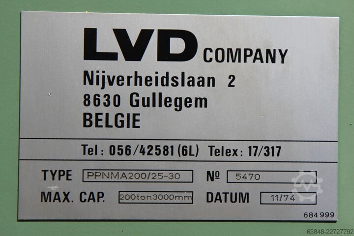 Abkantpresse LVD PPNMA 200/30
