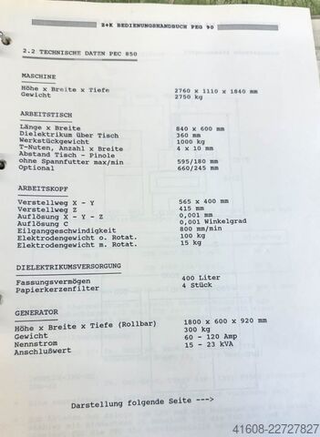 Senkerodiermaschine Zimmer & Kreim PEC 850