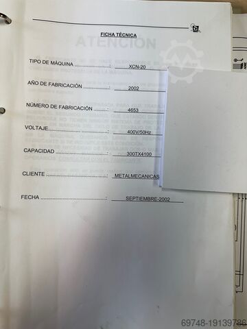 Press brake Casanova XCN 20 300t x 4100mm