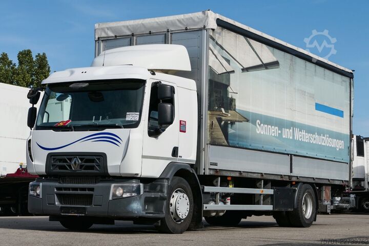LKW mit Getränkeaufbau RENAULT D 18.320 Pritsche Plane Bordwände  LBW Euro 6