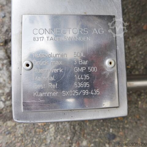 500 liter pressure tank made of V4A  8640